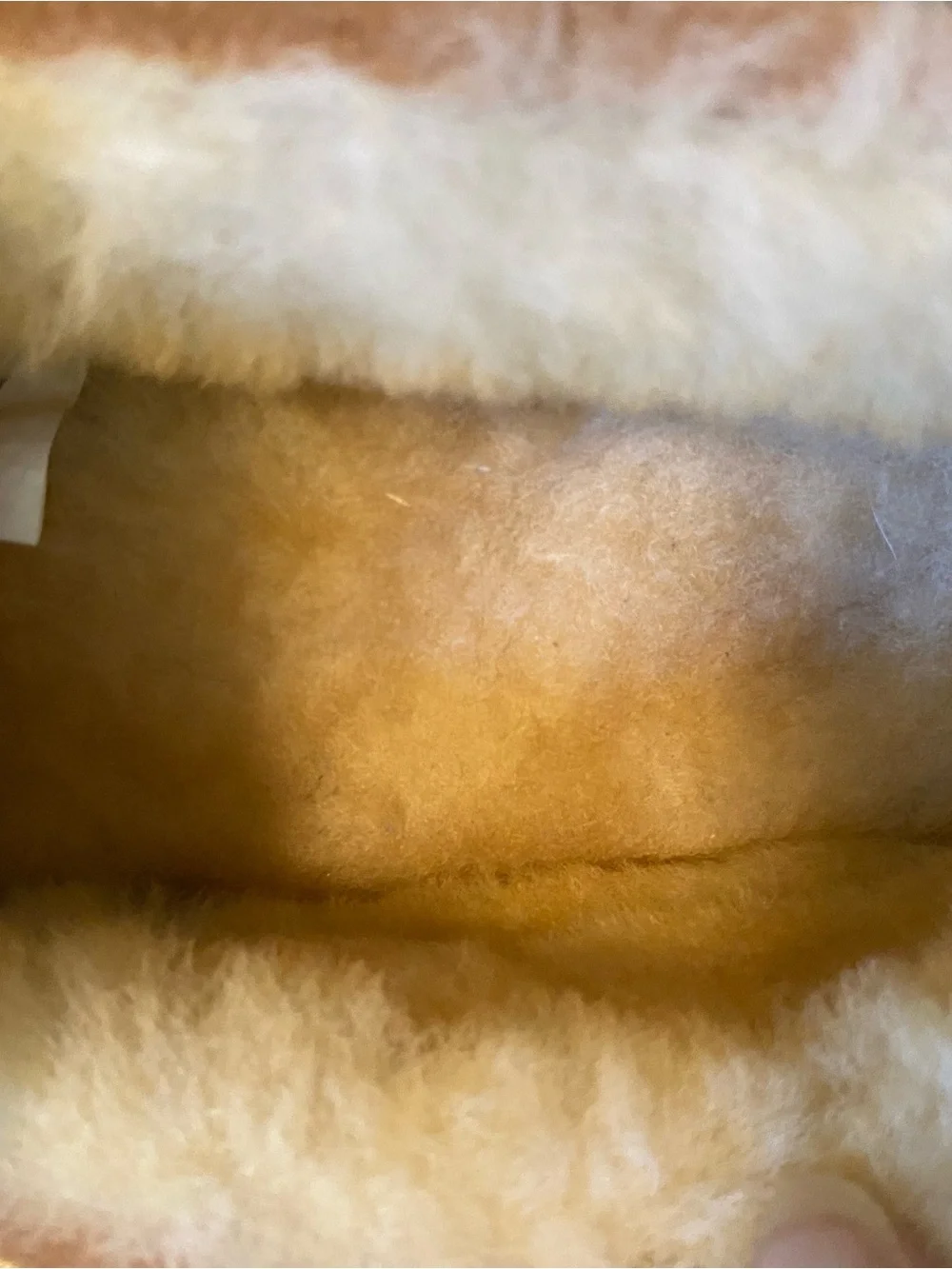 L.L. Bean Kids Tan Suede Shearling-Lined Moccasin Slippers